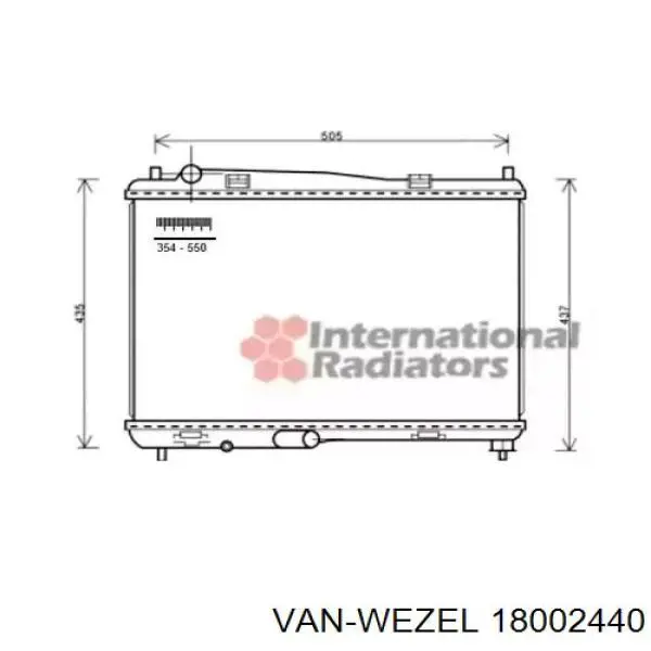 Радиатор 18002440 VAN Wezel