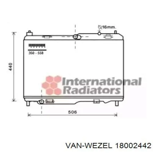 Радиатор 18002442 VAN Wezel