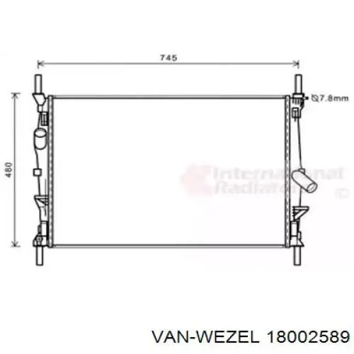 Радиатор 18002589 VAN Wezel