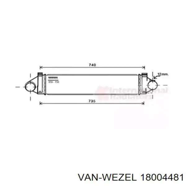 Интеркулер 18004481 VAN Wezel