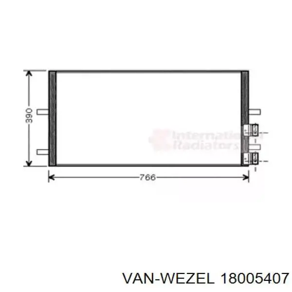 Конденсатор кондиционера VAN Wezel 18005407 цена, от 65.40 USD
