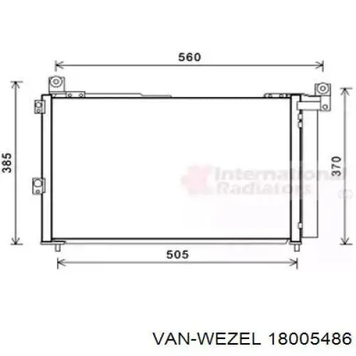 Радиатор кондиционера 18005486 VAN Wezel