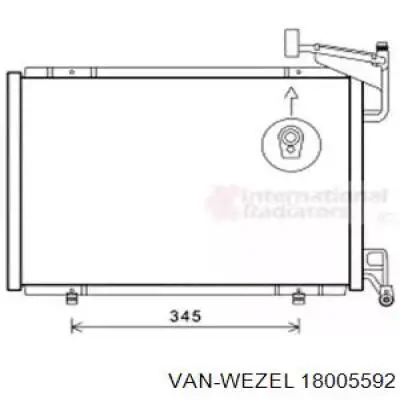 Радиатор кондиционера 18005592 VAN Wezel