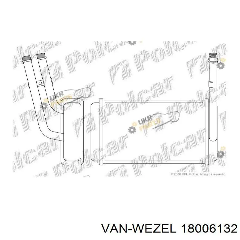 Радиатор печки 18006132 VAN Wezel