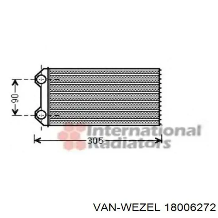 Радиатор печки 18006272 VAN Wezel