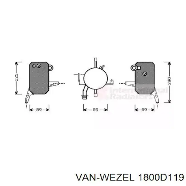 Осушитель кондиционера 1800D119 VAN Wezel