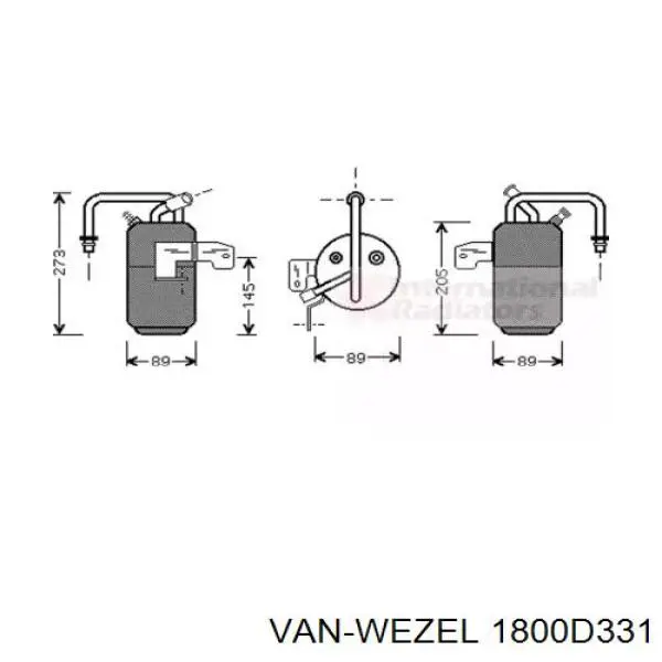 1800D331 VAN Wezel осушитель кондиционера