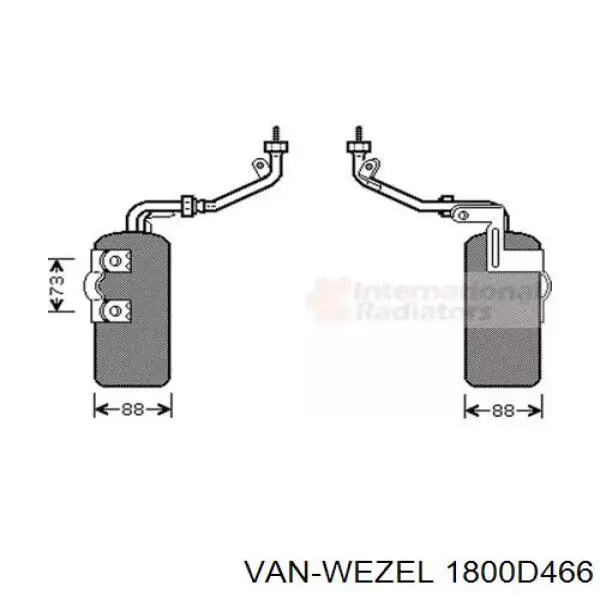 Осушитель кондиционера 1800D466 VAN Wezel