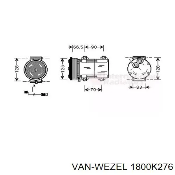 Компрессор кондиционера 1800K276 VAN Wezel