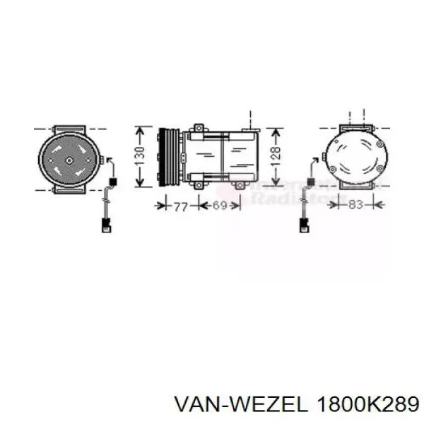 Компрессор кондиционера 1800K289 VAN Wezel