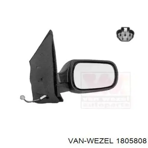 1805808 VAN Wezel зеркало заднего вида правое