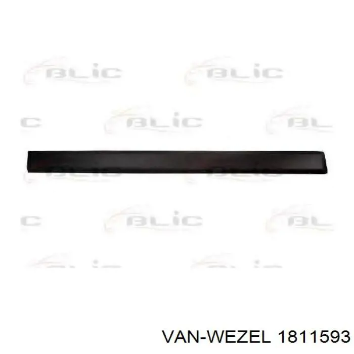 Заглушка (решетка) противотуманных фар бампера переднего левая VAN WEZEL 1811593