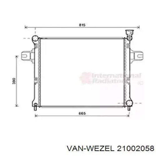 Радиатор 21002058 VAN Wezel