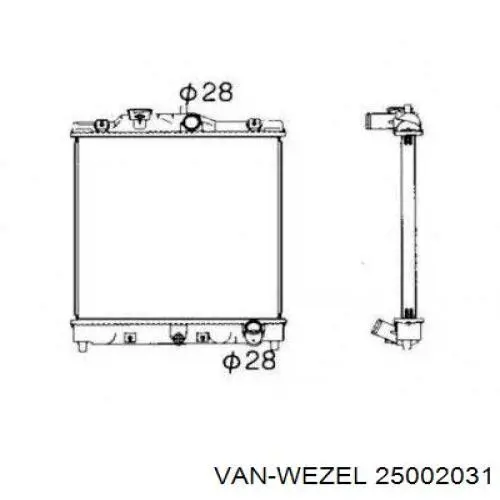 25002031 VAN Wezel Радиатор основной