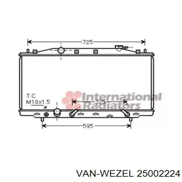 Радиатор 25002224 VAN Wezel