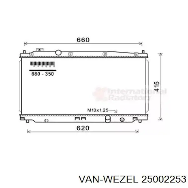 Радиатор 25002253 VAN Wezel