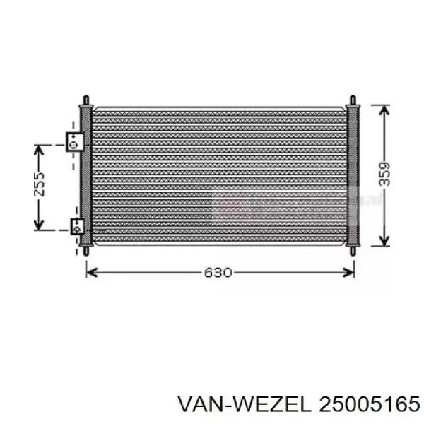 Радиатор кондиционера 25005165 VAN Wezel