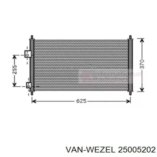 Радиатор кондиционера 25005202 VAN Wezel