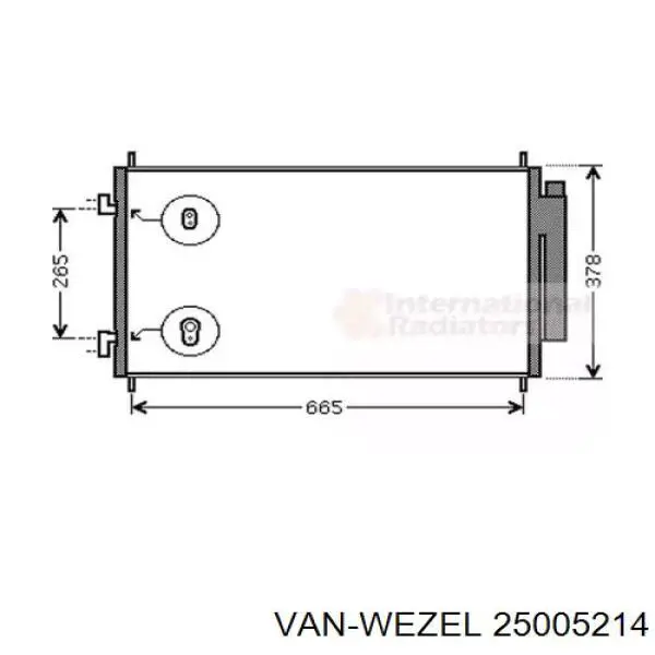 Радиатор кондиционера 25005214 VAN Wezel