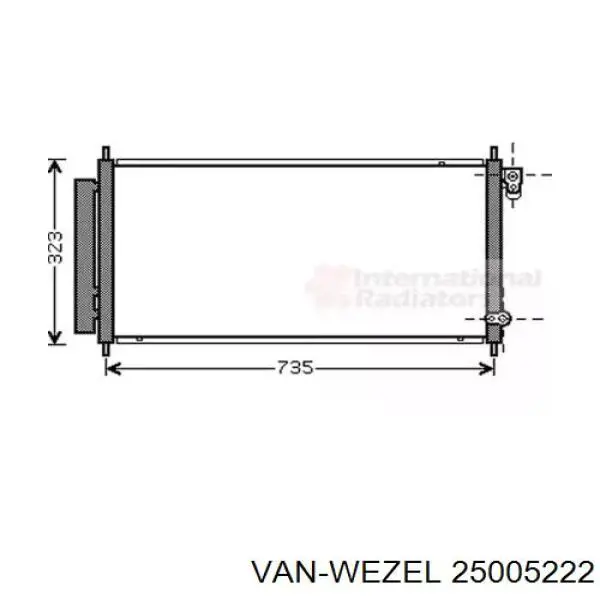 Радиатор кондиционера 25005222 VAN Wezel