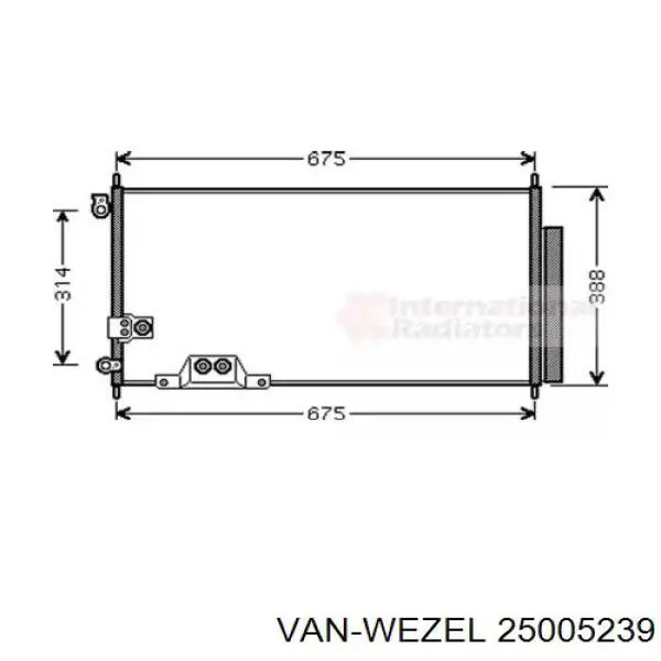 Радиатор кондиционера 25005239 VAN Wezel