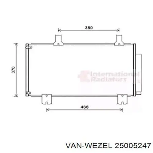 Радиатор кондиционера 25005247 VAN Wezel