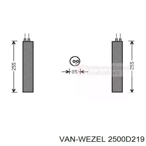 Осушитель кондиционера 2500D219 VAN Wezel