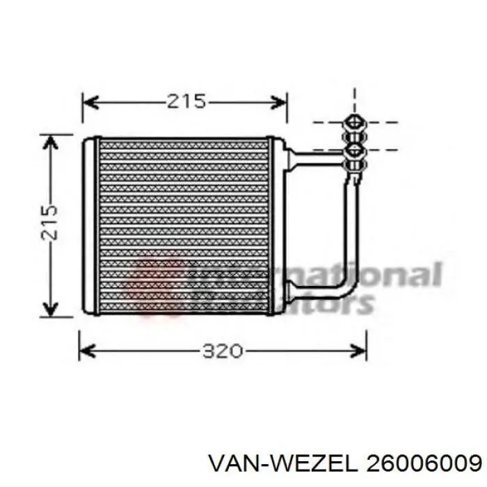 Radiador de calefacción 26006009 VAN Wezel