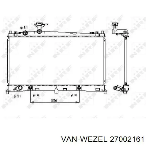 Радиатор 27002161 VAN Wezel