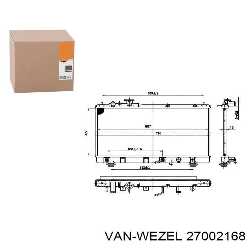 Радиатор 27002168 VAN Wezel