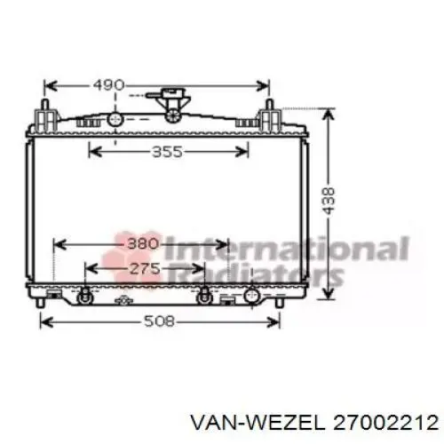 Радиатор 27002212 VAN Wezel