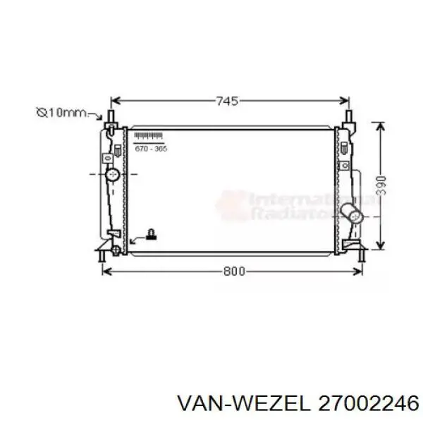 Радиатор 27002246 VAN Wezel