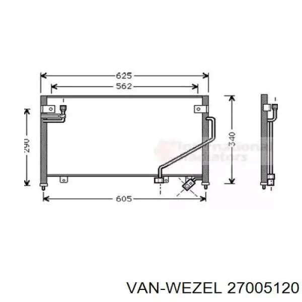 Радиатор кондиционера 27005120 VAN Wezel