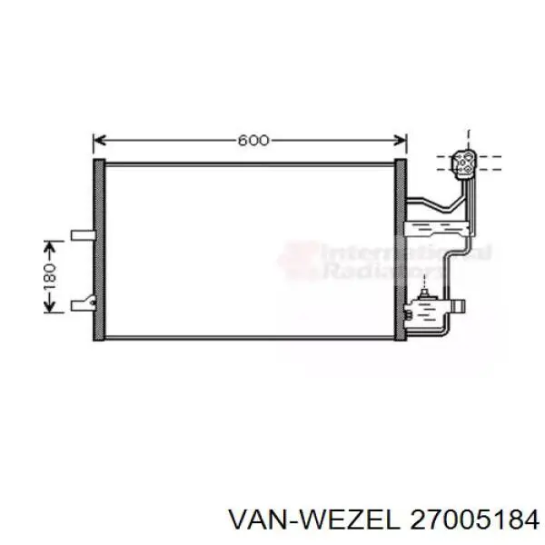 Радиатор кондиционера 27005184 VAN Wezel