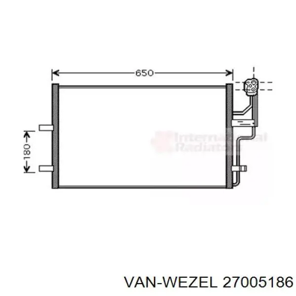 Радиатор кондиционера 27005186 VAN Wezel