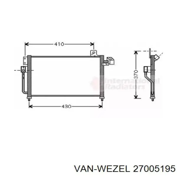 Радиатор кондиционера 27005195 VAN Wezel