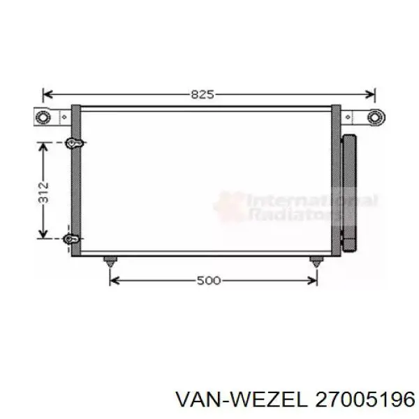 Радиатор кондиционера 27005196 VAN Wezel