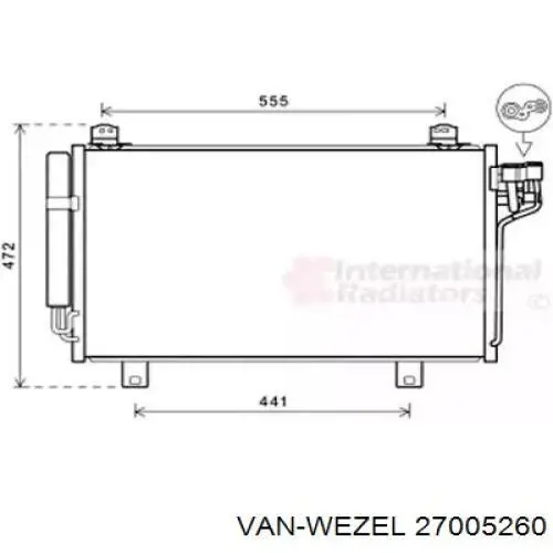 Радиатор кондиционера 27005260 VAN Wezel