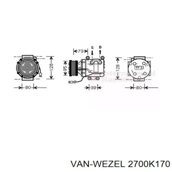 B22B61450 Mazda Компрессор хладагента