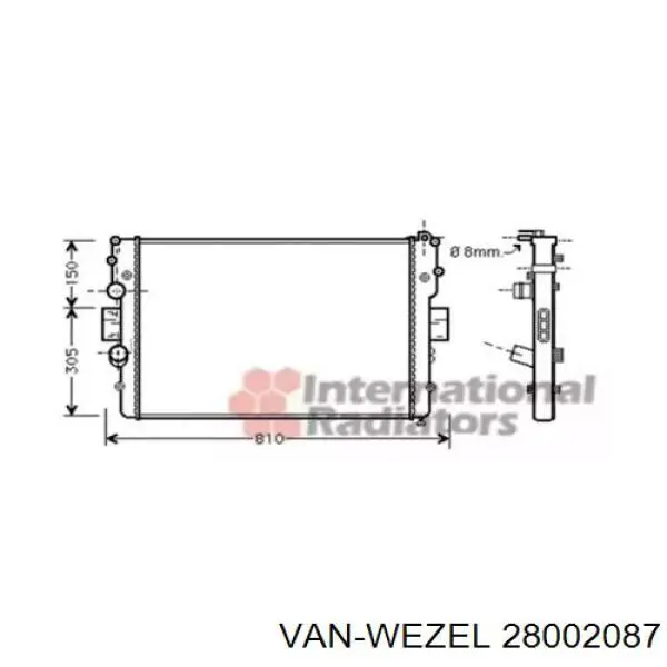 Радиатор 28002087 VAN Wezel