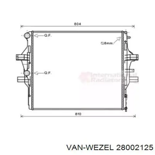 Радиатор 28002125 VAN Wezel