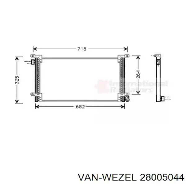 Радиатор кондиционера 28005044 VAN Wezel