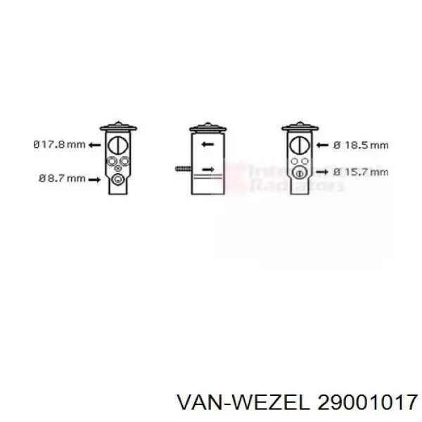 Клапан TRV кондиционера 29001017 VAN Wezel