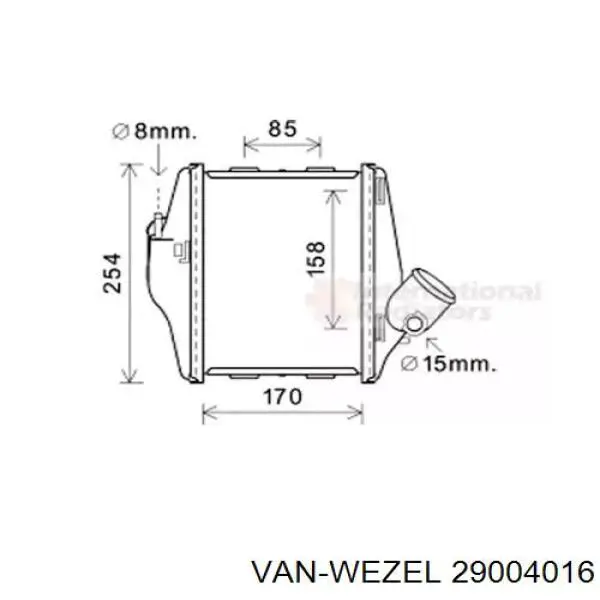 Интеркулер 29004016 VAN Wezel