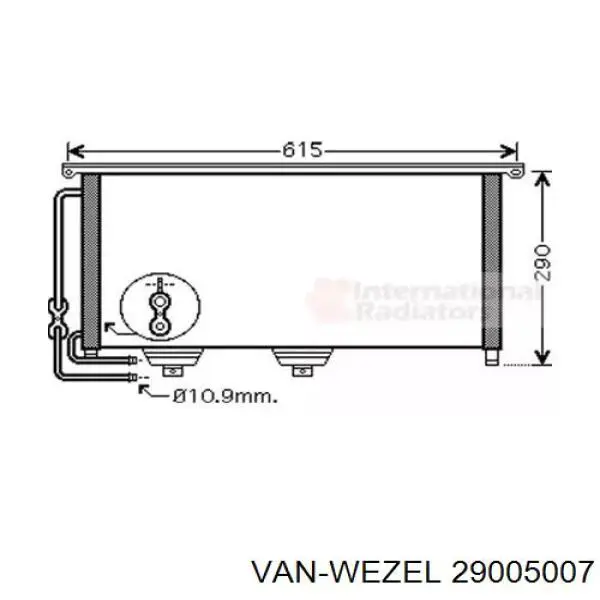 Радиатор кондиционера 29005007 VAN Wezel