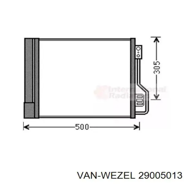 Радиатор кондиционера 29005013 VAN Wezel