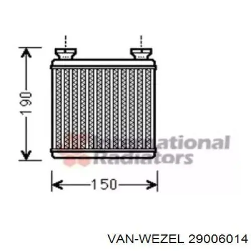 Радиатор печки 29006014 VAN Wezel