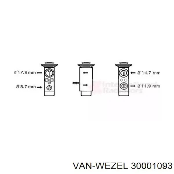 Клапан TRV кондиционера 30001093 VAN Wezel