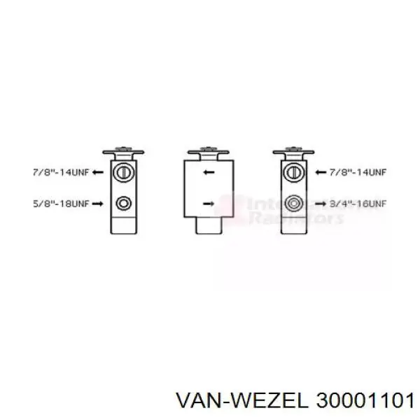 Клапан TRV кондиционера 30001101 VAN Wezel