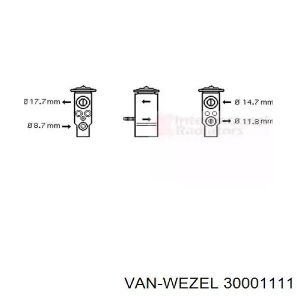 Клапан TRV кондиционера 30001111 VAN Wezel